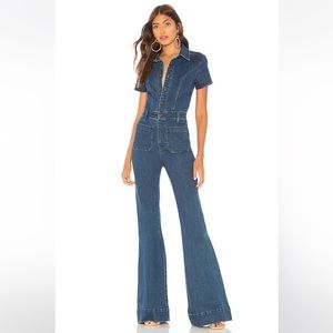 Show me your Mumu denim jumpsuit. Sold out everywhere